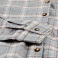 Plaid Drawstring Hooded Shirt Jacket