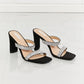 MMShoes Leave A Little Sparkle Rhinestone Block Heel Sandal in Black