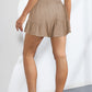 Smocked Tie-Front High-Rise Shorts