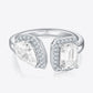 1 Carat Moissanite 925 Sterling Silver Open Ring
