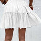 Smocked Waist Frill Trim Skirt