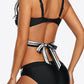 Striped Crisscross Tie-Back Bikini Set