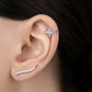Inlaid Zircon Single Cuff Earring