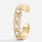 Inlaid Zircon 18K Gold-Plated Open Ring