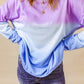 Tie-Dye Drop Shoulder Round Neck Sweatshirt