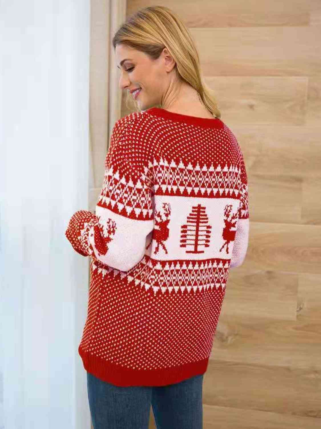 Reindeer Round Neck Sweater
