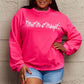 Simply Love Full Size MEET ME AT MIDNIGHT Graphic Round Neck Sweatshirt