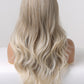 13*2" Lace Front Wigs Synthetic Long Wave 24" 150% Density in Medium Blonde Highlights