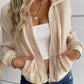 Zip-Up Sherpa Collared Neck Jacket with Pockets