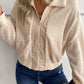 Zip-Up Sherpa Collared Neck Jacket with Pockets