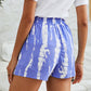 Tie-Dye Drawstring Waist Shorts with Pockets