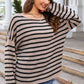Round Neck Dropped Shoulder Knit Top