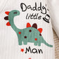 DADDY'S LITTLE MAN Dinosaur Graphic Jumpsuit
