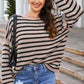 Round Neck Dropped Shoulder Knit Top