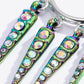 5-Pair Wholesale Multicolored Rhinestone Geometric Earrings