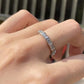 Shiny 3 Carat Moissanite Platinum-Plated Ring