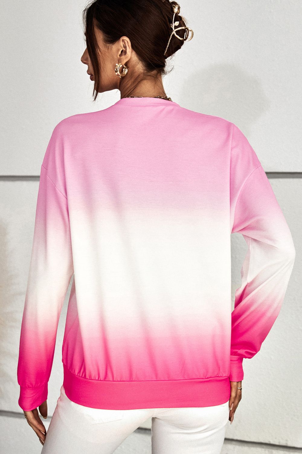 Gradient LOVE Dropped Shoulder Sweatshirt