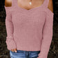 Long Sleeve Cold Shoulder Sweater