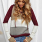 Full Size Color Block Knitted Hoodie