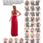 Multiway Wrap Convertible Boho Maxi Club Red Dress Bandage Long Dress Party Bridesmaids