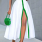 Women‘s Long Shirt Dress Ladies Sleeveless Belted Party Evening A-Line Summer Dress for Women