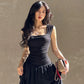 Women Summer Party Long Dress Sexy Ruched Bodycon Black Maxi Dresses