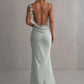 Floral Draped Backless Maxi Long Dress For Women Fashion Spaghetti Strap Sleeveless Evening Party Dress Elegant