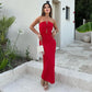 Black Sexy Maxi Dresses Women Summer New Elegant Strapless Sleeveless Off Shoulder Slim Dress