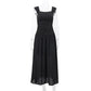 Women Summer Party Long Dress Sexy Ruched Bodycon Black Maxi Dresses