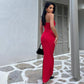 Black Sexy Maxi Dresses Women Summer New Elegant Strapless Sleeveless Off Shoulder Slim Dress