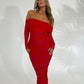 Off-shoulder Long Sleeve Sexy Maxi Dress For Women Autumn New Strapless Backless