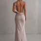 Floral Draped Backless Maxi Long Dress For Women Fashion Spaghetti Strap Sleeveless Evening Party Dress Elegant