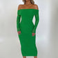 Off-shoulder Long Sleeve Sexy Maxi Dress For Women Autumn New Strapless Backless