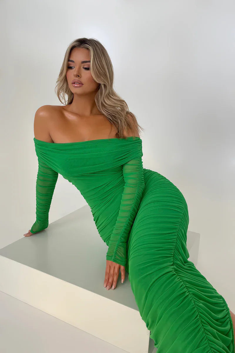 Off-shoulder Long Sleeve Sexy Maxi Dress For Women Autumn New Strapless Backless