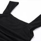 Women Summer Party Long Dress Sexy Ruched Bodycon Black Maxi Dresses