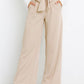 Tie Front Paperbag Wide Leg Pants