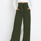 Tie Front Paperbag Wide Leg Pants