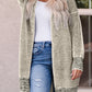 Heathered Open Front Longline Cardigan