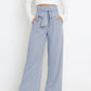 Tie Front Paperbag Wide Leg Pants