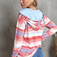 Multicolor Striped Half Zip Hoodie