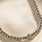 Inlaid Zircon Beaded Stainless Steel Necklace