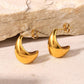 Stainless Steel C-Hoop Earrings