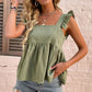 Ruffle Shoulder Babydoll Top