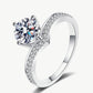 925 Sterling Silver Ring with 1 Carat Moissanite