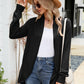Open Front Long Sleeve Longline Cardigan