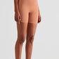High-Rise Elastic Waistband Biker Shorts
