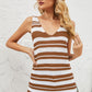 Striped V-Neck Knit Tank