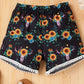 Baby Girl Graphic Flutter Sleeve Tee and Floral Shorts Set
