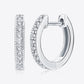 Inlaid Moissanite Hoop Earrings