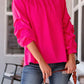 Gathered Detail Off-Shoulder Blouse